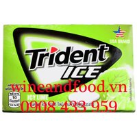 Kẹo cao su chewing Gum Trident Ice Bạc Hà vị Chanh vỉ 11g2