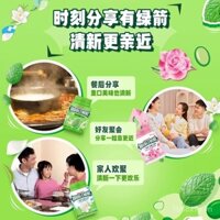 Kẹo cao su Green Arrow hương bạc hà nguyên bản khoảng 40 miếng/chai hương hoa nhài trà xanh hương hoa hồng hương thơm tươi mát đồ ăn nhẹ văn phòng