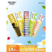 Kẹo cao su không đường Mr. Owl, kẹo cao su xylitol, bạc hà sảng khoái, kẹo cao su chống hôi miệng, nhập khẩu, cửa hàng chính thức