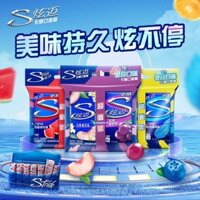 Kẹo cao su không đường Xuanmai, hộp đôi combo, hương nho, bạc hà, xylitol, 28 miếng, hương dưa hấu, hương việt quất