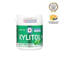 Kẹo cao su Lotte Xylitol vị bạc hà, chanh - Nhật Bản - Lọ 133gr