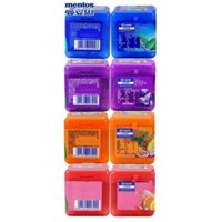 Kẹo cao su Mentos dạng viên đông lạnh 46g*2/4 hộp, kẹo xylitol, nho, trái cây nóng, cam, bưởi, bạc hà