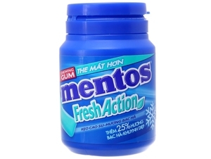 Kẹo cao su Mentos Fresh Action vị bạc hà 56g