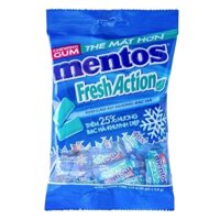 Kẹo Cao Su Mentos Fresh Action Hương Bạc Hà Mạnh (112g)