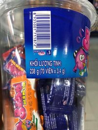 Kẹo Cao Su Thổi Big Babol Hương Hỗn Hợp Hũ 238g (70 viên)