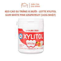 Kẹo cao su trắng vị bưởi - LOTTE XYLITOL Gum White Pink Grapefruit (143g-Nhật)