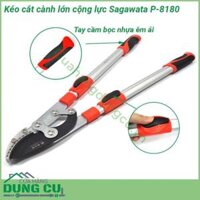 Kéo cắt cành lớn cộng lực có tăng độ dài cán Sagawata
