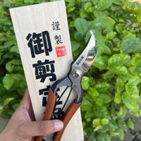 Kéo Cắt Cành Thép Đúc Nguyên Khối CN Nhật Bản, Tay Cầm Bọc Da Cao Cấp ( Tặng Kèm Lò Xo V Thay Thế)