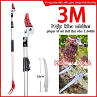Kéo cắt cành trên cao,Cưa Cành,Kéo hái quả trên cao có đầu kẹp không bị rơi quả dài 3mét,hợp kim nhôm