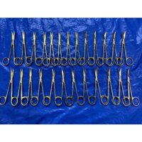 Kéo cắt chỉ cong nhọn thân mạ màu vàng nhạt 11,5cm