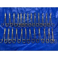 Kéo cắt chỉ cong nhọn thân mạ màu vàng nhạt 11,5cm