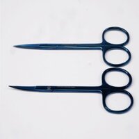 Kéo cắt chỉ cong và thẳng dùng trong thẩm mỹ, phẫu thuật, full xanh dài 11,5 cm