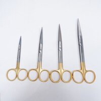 Kéo cắt chỉ cong và thẳng chuôi vàng các size - hàng GERMANY.