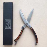 Kéo cắt gà KAI Japan (Hàng Nội Địa Nhật Bản) cán gỗ cao cấp, lưỡi thép không gỉ 24.5cm