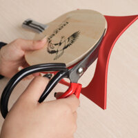 Kéo Cắt Mặt Vợt Bóng Bàn Lưỡi Cong, Dụng Cụ Cắt Mặt Vợt Cao Su Bóng Bàn Chuyên Dụng Cắt Nghệ Thuật