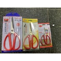Kéo cắt thức ăn cán nhựa đỏ cực sắc bén 3 cỡ GDTH - 1 màu,S