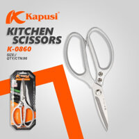 Kéo cắt thức ăn kapusi japan thép sk5 không gỉ, siêu bền, siêu sắc, kéo nhà bếp cao cấp K-0860