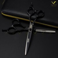 Kéo cắt tóc tỉa tóc chuyên nghiệp WALL 6 inch thép nhật, bộ kéo cắt tóc nam nữ TẶNG bao da đựng kéo