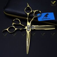 Kéo cắt tóc tỉa tóc chuyên nghiệp NAPSON 6 inch thép nhật Bản, bộ kéo cắt tóc nam nữ Tặng Bao Da Đựng