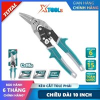 Kéo cắt tole phải TOTAL THTJ533106 | kéo cắt tôn chiều dài 250mm (10inch) độ dày cắt tối đa thép carbon ≤ 1.2mm, thép kh