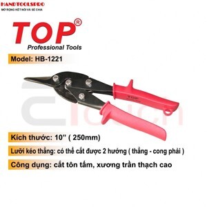 Kéo cắt tôn lưỡi cong phải Top HB-1221