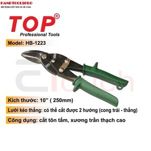 Kéo cắt tôn lưỡi cong trái Top HB-1223