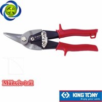 Kéo cắt tôn mũi cong trái Kingtony 74010 cán đỏ dài 248mm