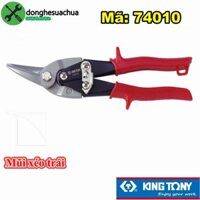 Kéo cắt tôn mũi cong trái Kingtony 74010 cán đỏ dài 248mm