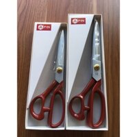 Kéo cắt vải Pin cán ĐỎ lưỡi trắng loại cao cấp có size 11inch và 12inch ( có tặng kèm kéo bấm chỉ nhỏ).