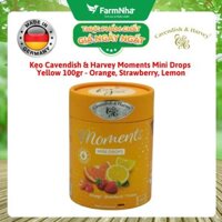 Kẹo Cavendish & Harvey Moments Mini Drops Yellow 100G – ORANGE, STRAWBERRY, LEMON