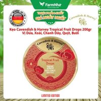Kẹo Cavendish & Harvey Tropical Fruit 200g Mây Hộp Thiếc - Kẹo Đức với Phiên Bản Đặc Biệt