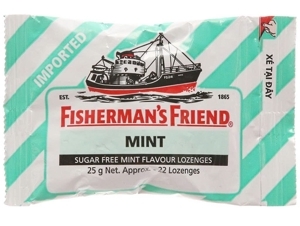 Kẹo Cay Con Tàu Fisherman's Friend Vị Bạc Hà Gói 25g