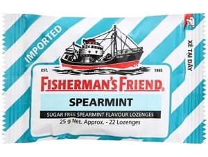 Kẹo Cay Con Tàu Fisherman's Friend Vị Bạc Hà Gói 25g