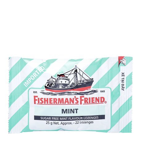 Kẹo Cay Con Tàu Fisherman's Friend Vị Bạc Hà Gói 25g