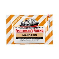 Kẹo Cay Con Tàu Vị Quýt, Sugar Free Menthol Flavour Lozenges, Mandarin, 22 Viên (25g) - FISHERMAN'S FRIEND