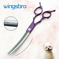 Kéo chải lông chó chuyên nghiệp 7.0 inch Kéo cắt mỏng cong cho lông động vật chó mèo