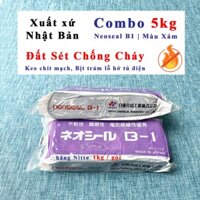 Keo chít mạch chống cháy Nitto Neoseal B1 B-1 bịt trám làm kín khe hở tủ điện đất sét công nghiệp chống cháy Nhật Bản