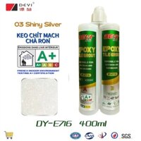 Keo chít mạch/ keo chà ron DEYI E716 chống thấm, chống bám bẩn, dùng được ngoài trời - 400ml/cặp