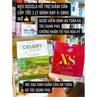 Kẹo Chocolate giảm cân XS Choco Plus tặng kèm thạch cần tây khoá mỡ thừa ‼️‼️‼️