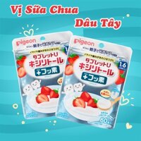 Kẹo chống sâu răng Pigeon hình chữ U vị dâu tây sữa chua cho trẻ từ 18 tháng (60v) – Gói – Gói