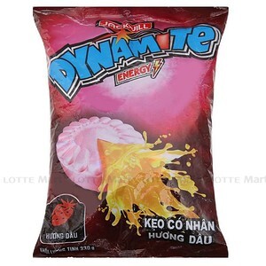Kẹo có nhân hương dâu Dynamite Energy gói 330g