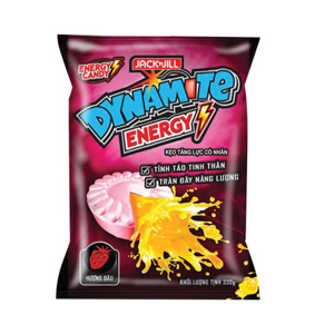 Kẹo có nhân hương dâu Dynamite Energy gói 330g