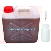 Keo composite (nhựa polyester) - 15 kg  + 120 cc xúc tác + 1 xi lanh pha keo