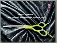 Kéo cong cắt tỉa lông chuyên nghiệp 6.5 inch - LB-650C-Japan 440C - thép Nhật 440C (30°cong) - Curved Scissor 6.5