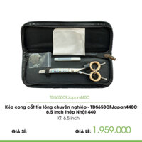Kéo cong cắt tỉa lông chuyên nghiệp - TDS650CFJapan440C 6.5 inch thép Nhật 440