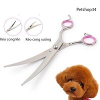 Kéo Cong Inox Cắt Tỉa Thú Cưng Tại Nhà - Petshop34