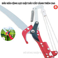 Kéo cộng lực cắt cành giật dây trên cao 3m- Bộ đầu kéo kèm lưỡi cưa
