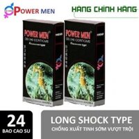 [KÉO DÀI][CHÍNH HÃNG] COMBO 2 HỘP Bao Cao Su POWER MEN,LONG SHOCK - Cao Cấp Chính Hãng Hàn Quốc - Hộp 12c, Gân Gai chất