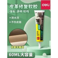 Keo dán da đặc biệt Deli cho túi da, áo khoác da, đồ da sofa, keo mềm không thấm nước, keo sửa chữa da thật, keo sửa chữa quần áo vải da trong suốt mạnh mẽ không làm hỏng bề mặt da