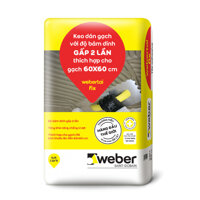 Keo dán gạch Weber Taifix  với độ bám dính GẤP 2 LẦN 02 màu xám và màu trắng - Loại màu trắng 25kgbao